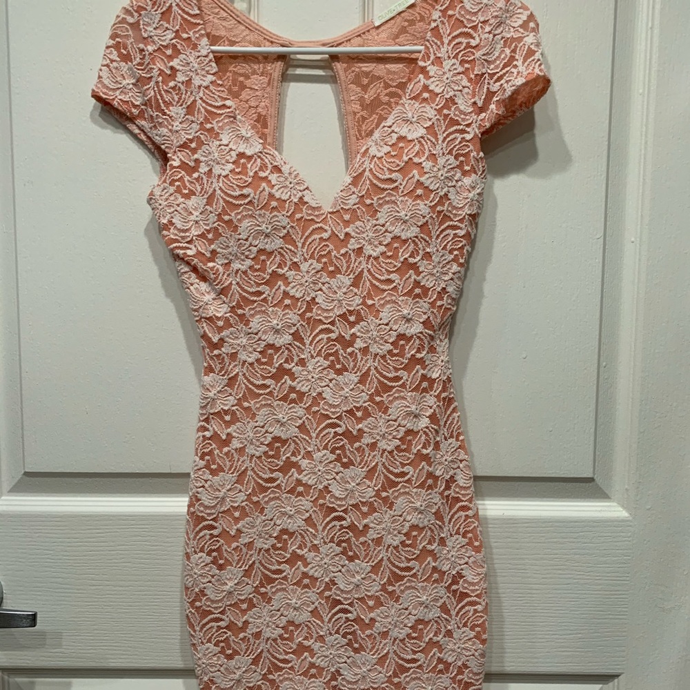 Pink and white lace